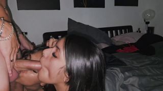 Cami18xxx - Amateur homemade threesome - double blowjob with hot Latinas-7