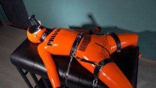 Latex Prisoner – The girl became a slave to mouthpieces.-5