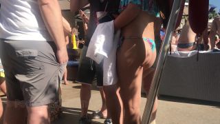 CandidCreeps 832 Thong Sneaky Pool Party Candid Creep Bikini -0