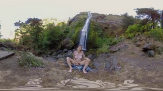 Brunette Girls Porn Watch hottie brunette Calliope masturbating at the waterfall-5