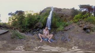 Brunette Girls Porn Watch hottie brunette Calliope masturbating at the waterfall-6