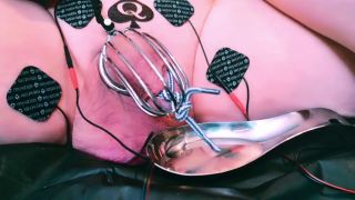 Estim ASMR BDSM Electric eStim Milking Session Beginning - Electric Impulse Leg Massage watching BBC Porn-2