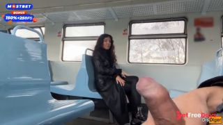 [GetFreeDays.com] Public Handjob on a train Ends in a Blowjob from a Stranger - Public Cumwalk Sex Leak March 2023-2