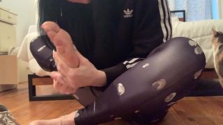 clip 2 goddessfendi 11-02-2020 post work out sweaty sock and shoe removal and smell … come take a whiff, almost femdom on femdom porn -8