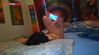 hairy pussy exhibitionist only fans girl plays Nintendo switch Pokmon unite naked gamer girl hair-1
