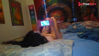 hairy pussy exhibitionist only fans girl plays Nintendo switch Pokmon unite naked gamer girl hair-9
