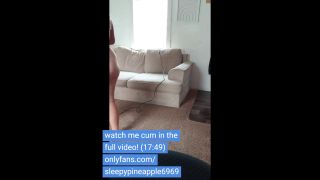 Solo Female Thick White Milf Cleans FULLY Naked and Plays With Her Pussy-1