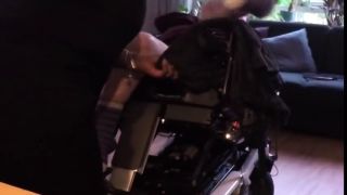 Masturbate Cripple in wheelchair gets his legs spread and his dick teased-2