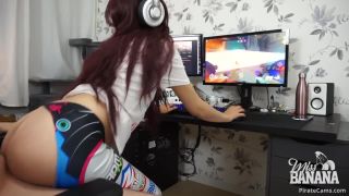 Girl Miss Banana in D.Va having a quickie while gaming on creampie laura gemser hardcore-5