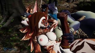 SmallBeanLex - Hung Futanari jumped by horny Tribal Women while camping // VRChat ERP Threesome-0