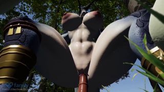 SmallBeanLex - Hung Futanari jumped by horny Tribal Women while camping // VRChat ERP Threesome-9