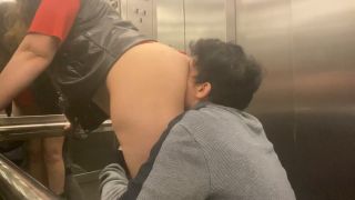 I Meet MY NEIGHBOR In The Elevator, Fuck Her And Give Her Milk In The F-1