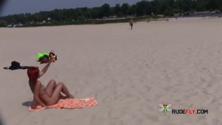 Amateur make fun at a nude  beach-4