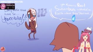 Dark-skinned vampire bites me and I stick my dick in her ShallowTart animation - Jazziuu-3