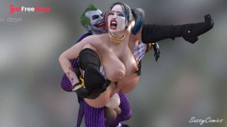 The Joker Fuck Harley Quinn - Massive Cock ANAL - sassyComics-9