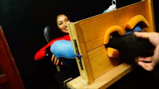 Brisa black nylons tickling in the stocks bondage -8