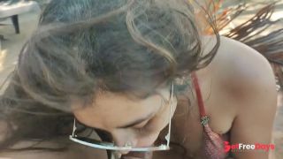 Cute latina fucking on public beach-2