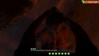 FemboyyGames - Lewd Island #8 - My stepsister gives me a blowjob by the campfire!-9
