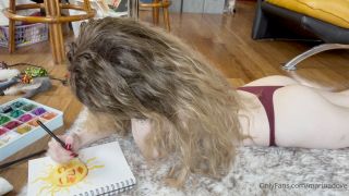 marinadove 2021-09-02 2210399896 just chilling today painting a little sunny dood-7