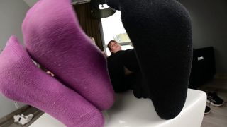  Femdom porn Amateur soles giantess and footjobs: Goddess Charlie and Brookyln Bully - Post Work Shoe Smelling and Sock Worship   Femdom-0
