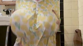 amateur with BIG saggy milk bags 2# bigtits -9