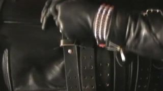 Leather Session Video 417 - Leather Mistress Linda and Leather slave-9