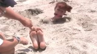 Burried toetied and tickled(Fetish porn)-6