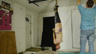 176 - Hanging Upside Down Bound with Fishing Line.-0