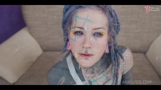 Video heavy tattoo girl Anuskatzz/DAP, ANAL, swallow, gape, prolaps...-9