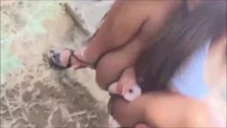 Hot girl selfie dildoing pussy and multi squirting outdoor-8