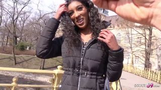 GERMAN_SC0UT - Brown Ebony Bombshell Fuck To Eye Rolling Orgasm At Pickup Casting - Shaved-1