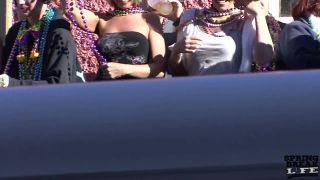 Mardi Gras Chicks Flashing in the  Streets-2