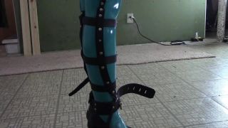 xxx clip 26 feet fetish worship Latex Catsuit and Leather Bondage, bdsm on bdsm porn-8