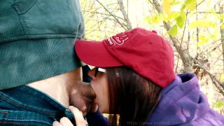 Deepthroat Blowjob in the forest - Cumshot In Mouth-3