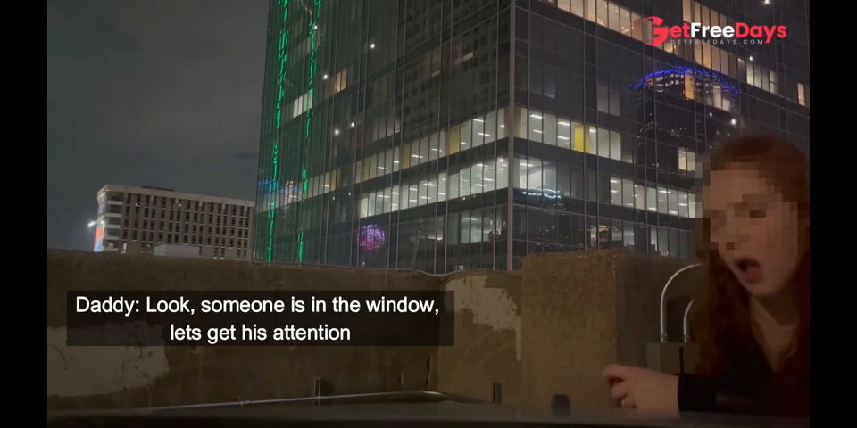 Stranger Starts Jerking to me Fucking on Public Downtown Rooftop - Full Vid on Onlyfans