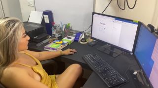 Office Sex With Young Secretary With Facial Squirt, Boss Watches Naty Delgado 1080p-1