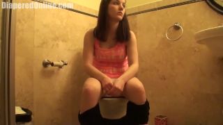 Diaperedonline2Taylor P Taylor Wets Diaper on Toilet-4