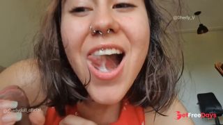 Gentle mouth playing on a thick cock, amateur close up giving pleasure with my wet mouth PART 2-9