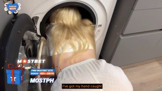 Blondessa - Step sister got stuck in the washing machine, I couldnt resist fucking her. - Step sis-0