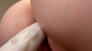 AmyHideExtreme Close up Dildo riding - Creamy pussy and Perfect Asshole-0