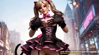3DHGames - 3D Animation : Overwatch - Dva Black Cat Suit Dick Ride Cum On Face Uncensored Hentai-3
