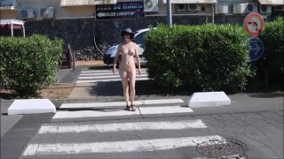 Women walking naked in the street-7