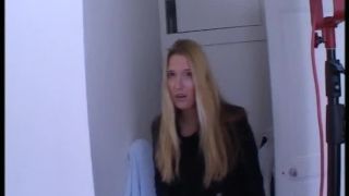 Chubby blond debutante casting in video, dildo, blowjob and fist-fucking-0