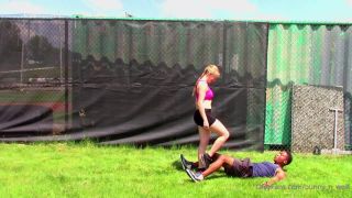 free xxx video 24 bunny_n_wolf - Guy on the lawn gets hit in the balls, satin fetish porn on femdom porn -3