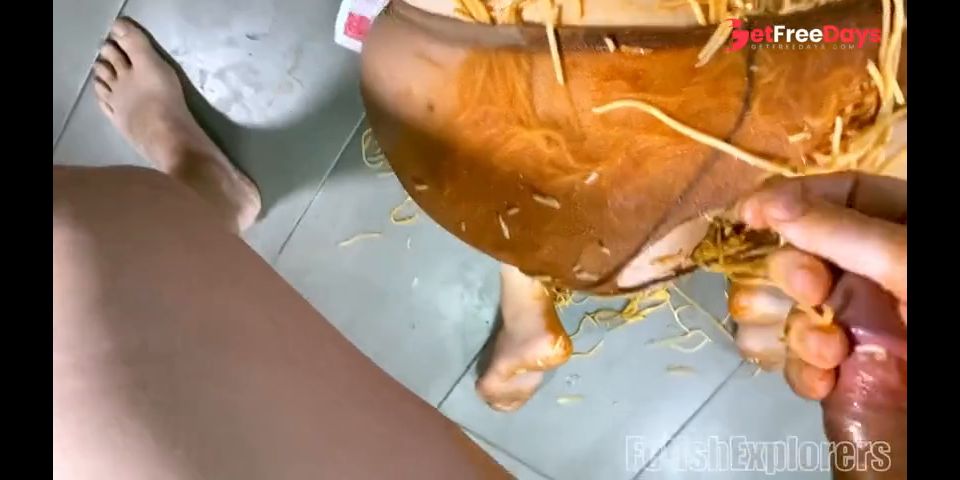 A MESSY spaghetti ANAL FUCK