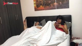 My stepsister gets horny and masturbates in front of me.-0