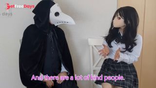 HENTAI Aibu. Veranda. Maid. Masturbation with a mannequin.-8