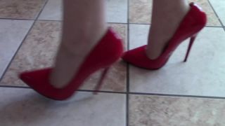 video 48 my foot fetish Shiny Shoejobs presents RED FUCK ME PUMP SHOEJOB, foot on handjob porn-1