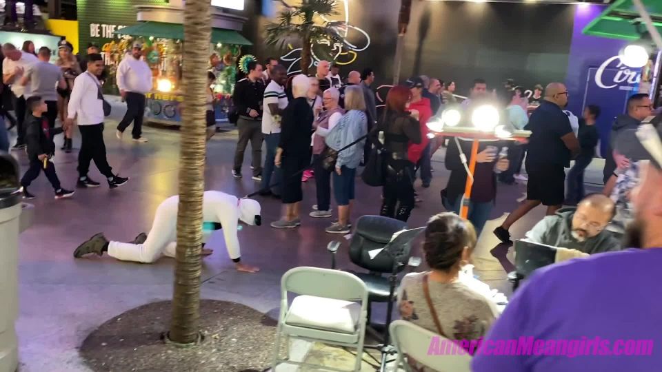 amateur femdom strapon The Mean Girls - Goddess Platinum - Public Mutt Crawl (1080 HD) - Public Humiliation, human pet on feet porn