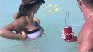 Florida Girls Partying on a Sandbar and  Flashing-9